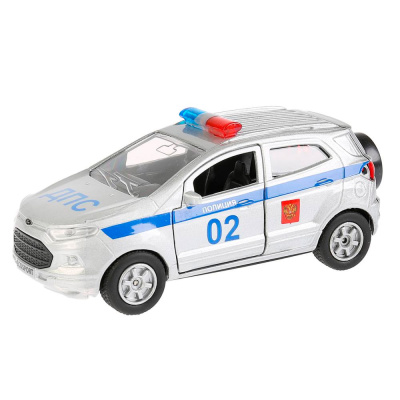 Металлическая инерционная машинка Ford Ecosport Полиция Технопарк SB-18-21-P-WB